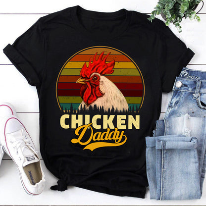 Chicken Daddy Retro Rooster Lover Vintage T-Shirt