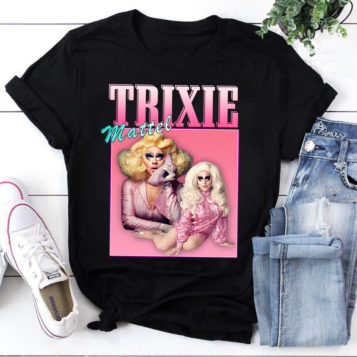 Trixie Mattel Retro Pink Graphic Sweatshirt - Drag Queen Fan Tee
