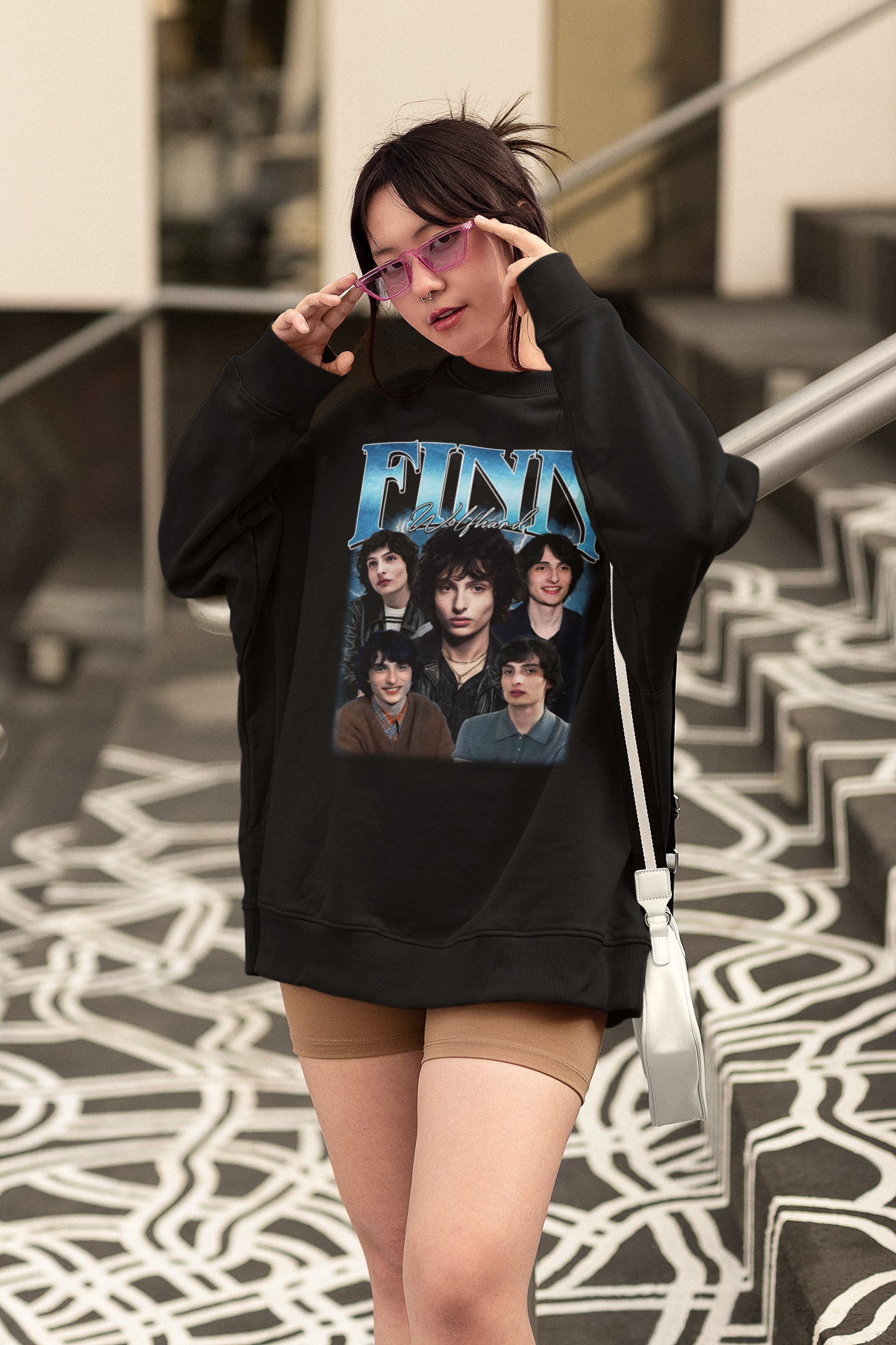 Finn Wolfhard Photo Collage Graphic T-Shirt Cool Fan Tee