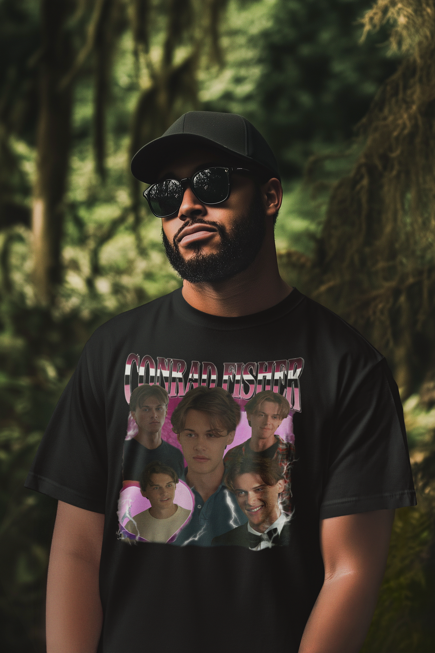 Conrad Fischer Retro Style T-Shirt - Grey & Pink Graphic Tee for Medical & Fan Enthusiasts