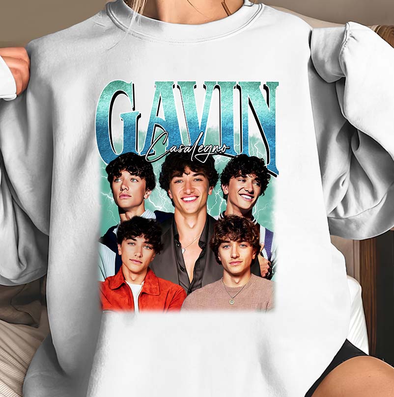 Gavin Casalegno Hoodie with Multi-Image Fan Design Black Sweatshirt
