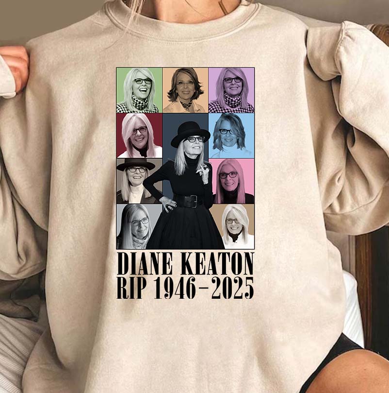 Diane Keaton RIP 1946-2025 Memorial T-Shirt Vintage Style Tribute Tee