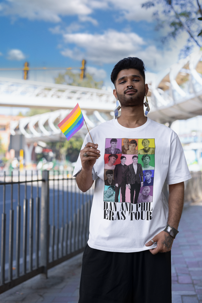 Dan and Phil Eras Tour T-Shirt Colorful Collage Fan Tee