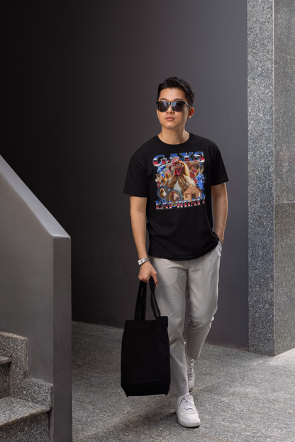 Gays Eat What? Chicken Graphic Tee - Funny LGBTQ+ Farm Animal T-Shirt