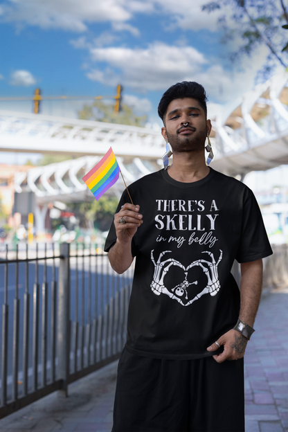 There's A Skelly In My Belly Halloween Pregnancy Shirt