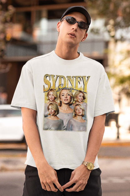 Sydney Sweeney Vintage Style Graphic Sweatshirt - Fan Art Pullover