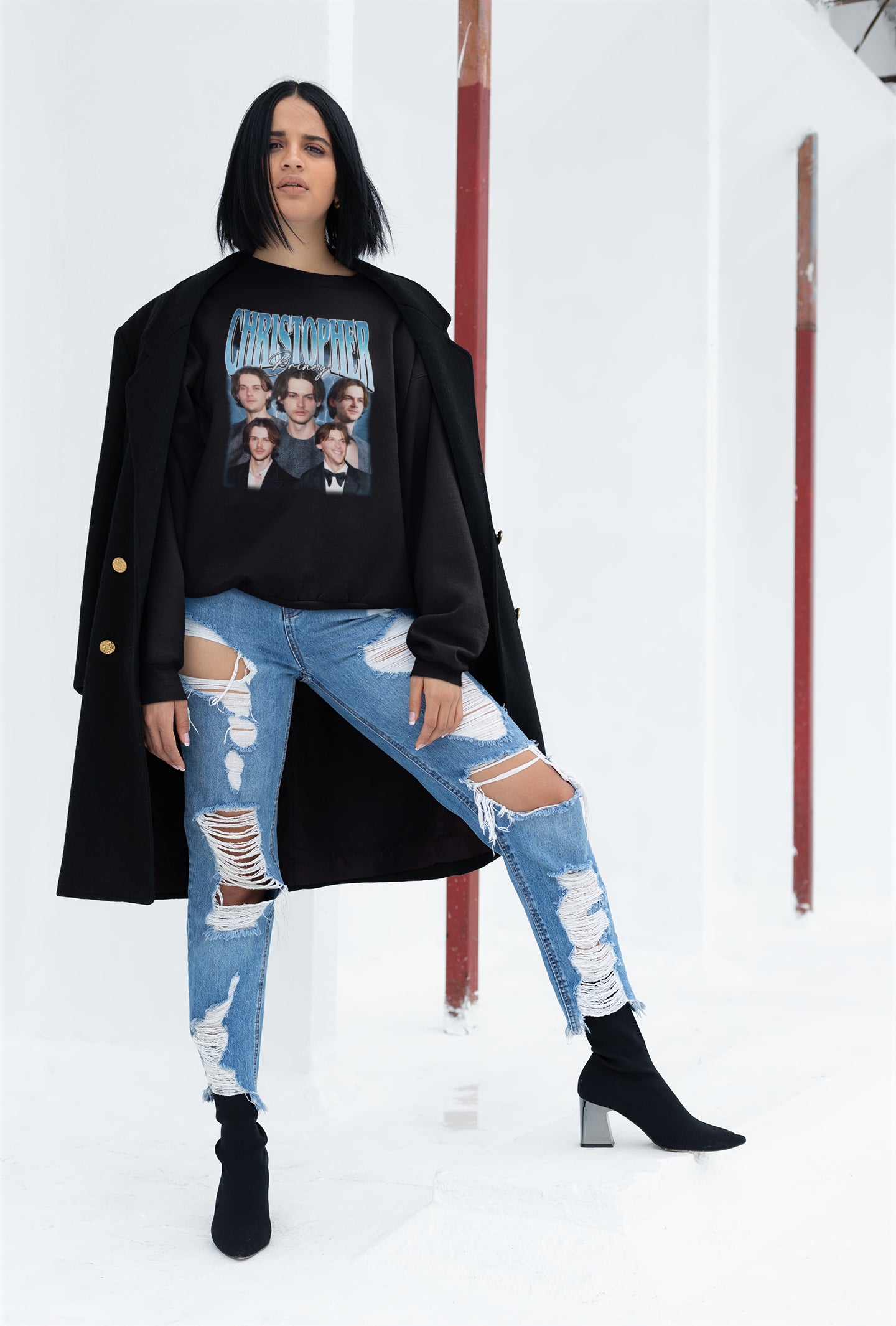 Christopher Briney Graphic Tee – Vintage Style Celebrity Collage Shirt