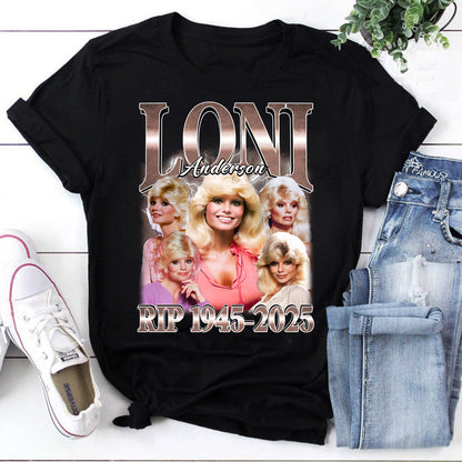 Loni Anderson RIP 1945-2025 Tribute Vintage Style T-Shirt
