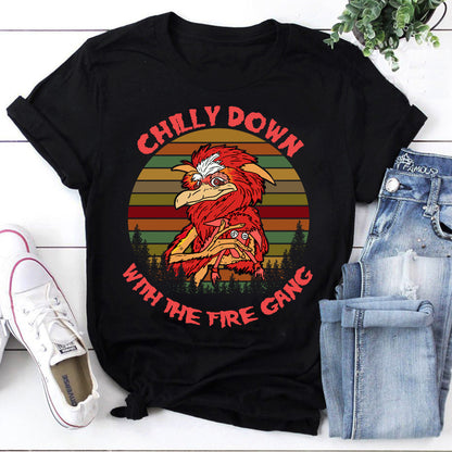 Chilly Down With The Fire Gang Retro Graphic Sweatshirt