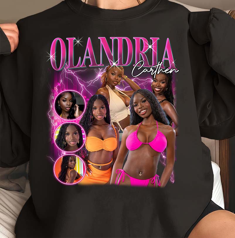 Olandria Carthen Custom Photo Collage T-Shirt - Personalized Graphic Tee
