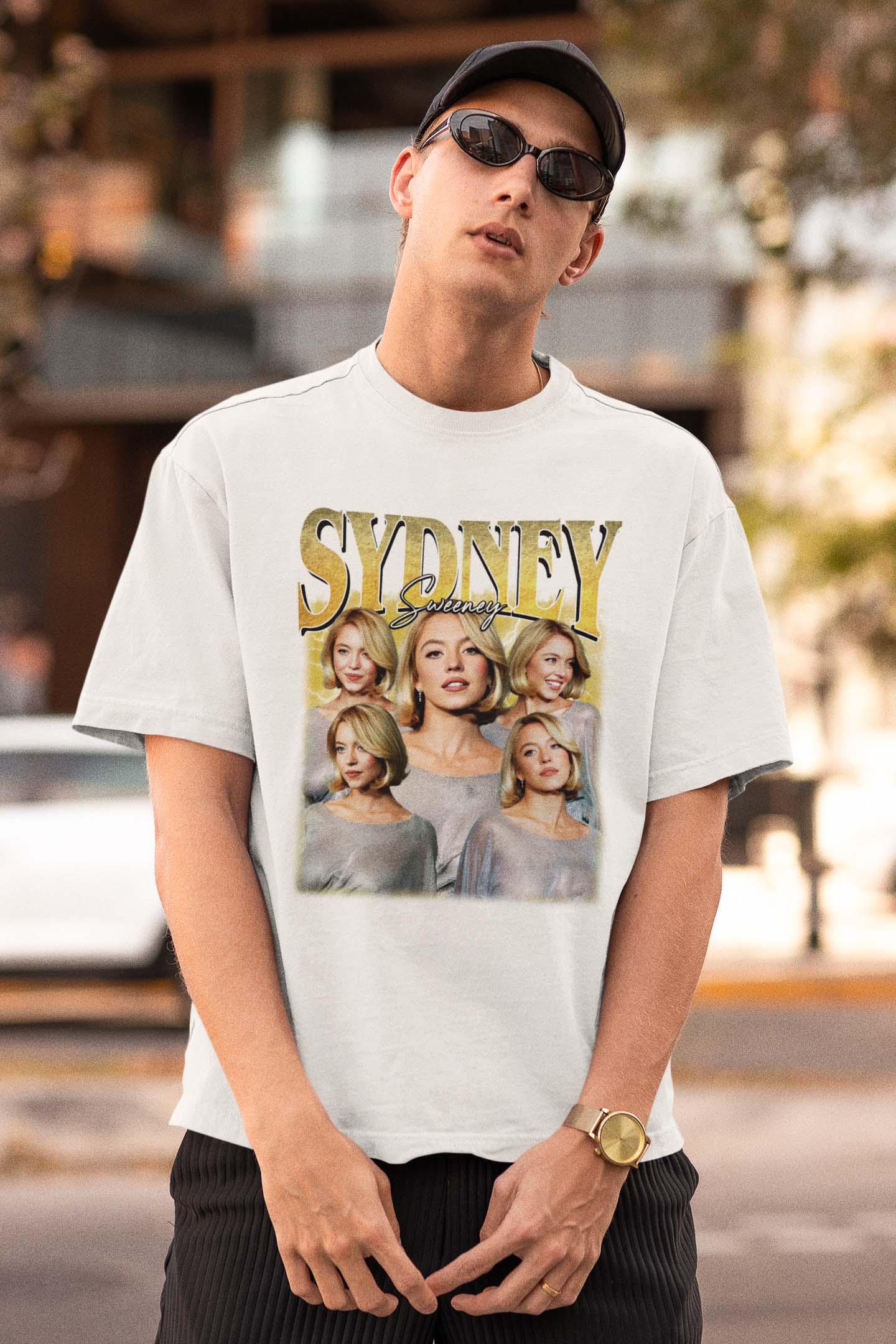 Sydney Sweeney Vintage Style Graphic Sweatshirt - Fan Art Pullover