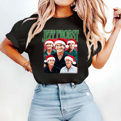 Jeff Probst Christmas Hoodie Santa Hat Holiday Sweatshirt