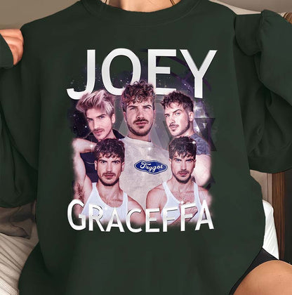 Joey Graceffa Graphic Tee - Retro Style Fan Collage Shirt