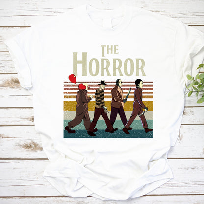 The Horror T-Shirt Vintage Style Classic Slasher Movie Icons Tee