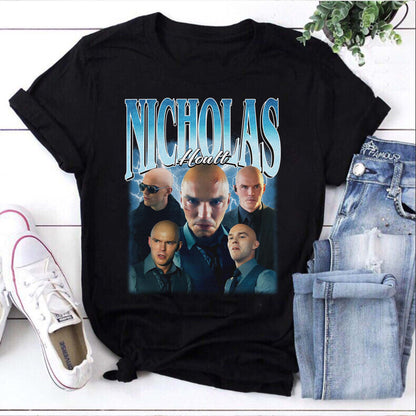 Nicholas Hoult Graphic Tee – Bold Multi-Pose Portrait Shirt for Fans