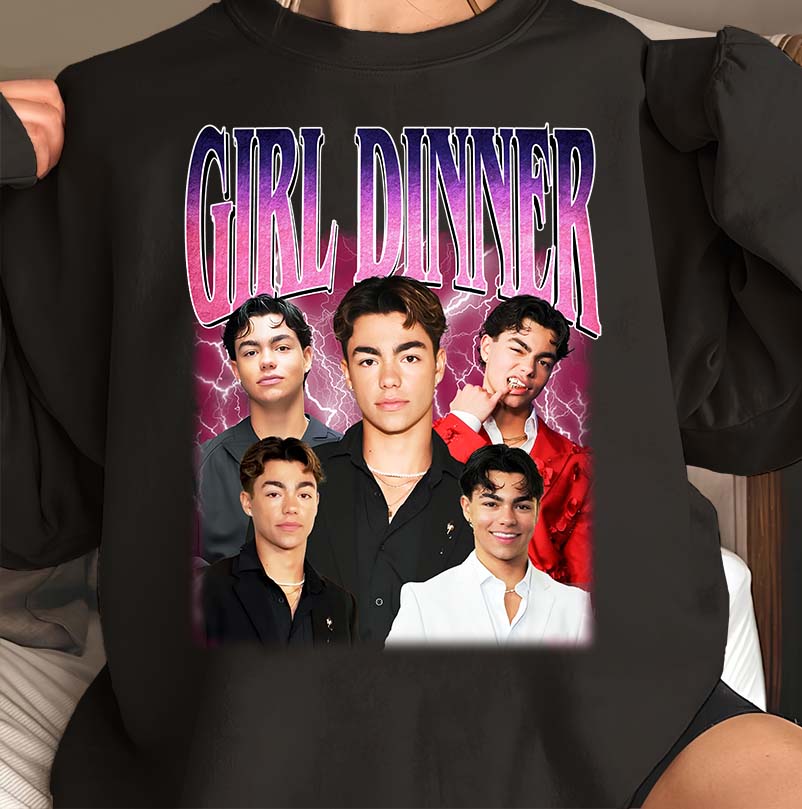Girl Dinner Shirt Featuring Multiple Images Design of Popular Male Influencer