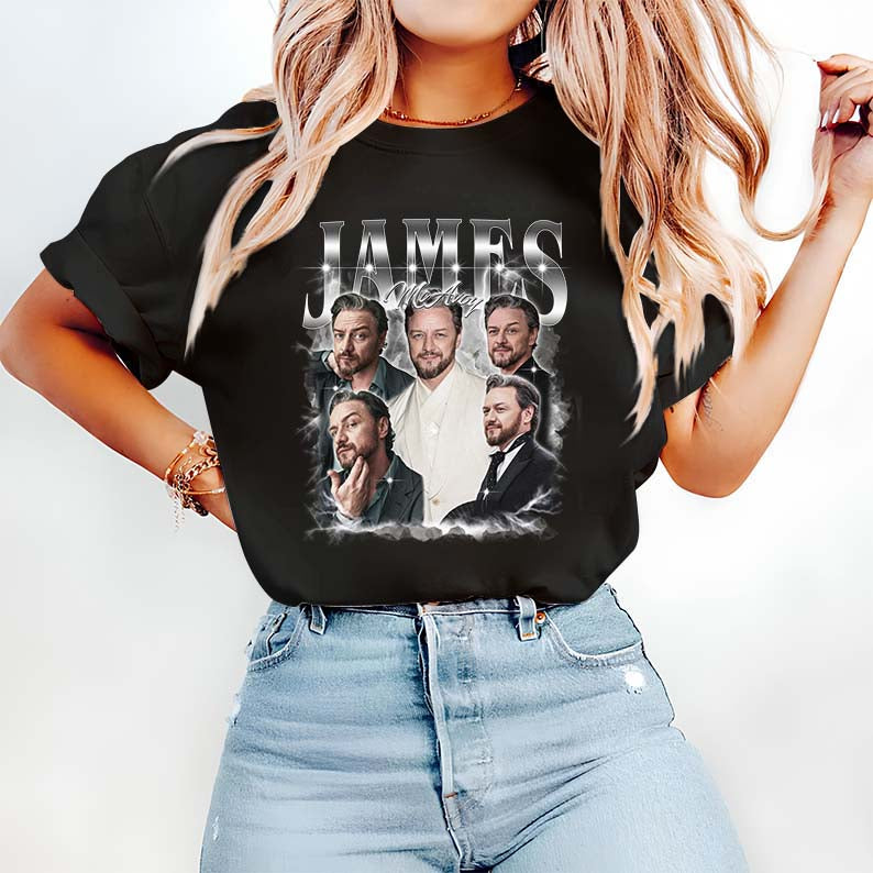 James McAvoy Photo Collage Black Hoodie for Fans