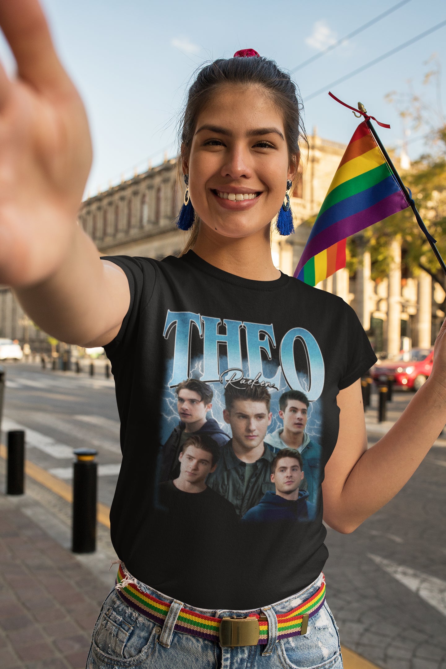 Theo Raeken Teen Wolf Hoodie with Character Collage