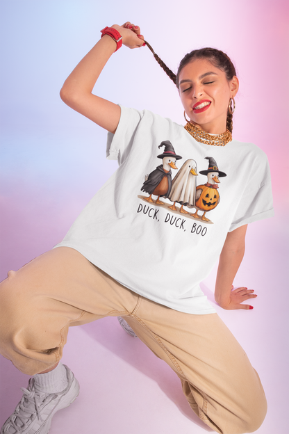 Cute Halloween Duck Costume Shirt - Duck Duck Boo Graphic Tee
