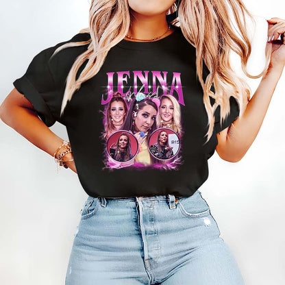 Jenna Marbles Collage Hoodie - Women's Cozy White Fandom Sweatshirt