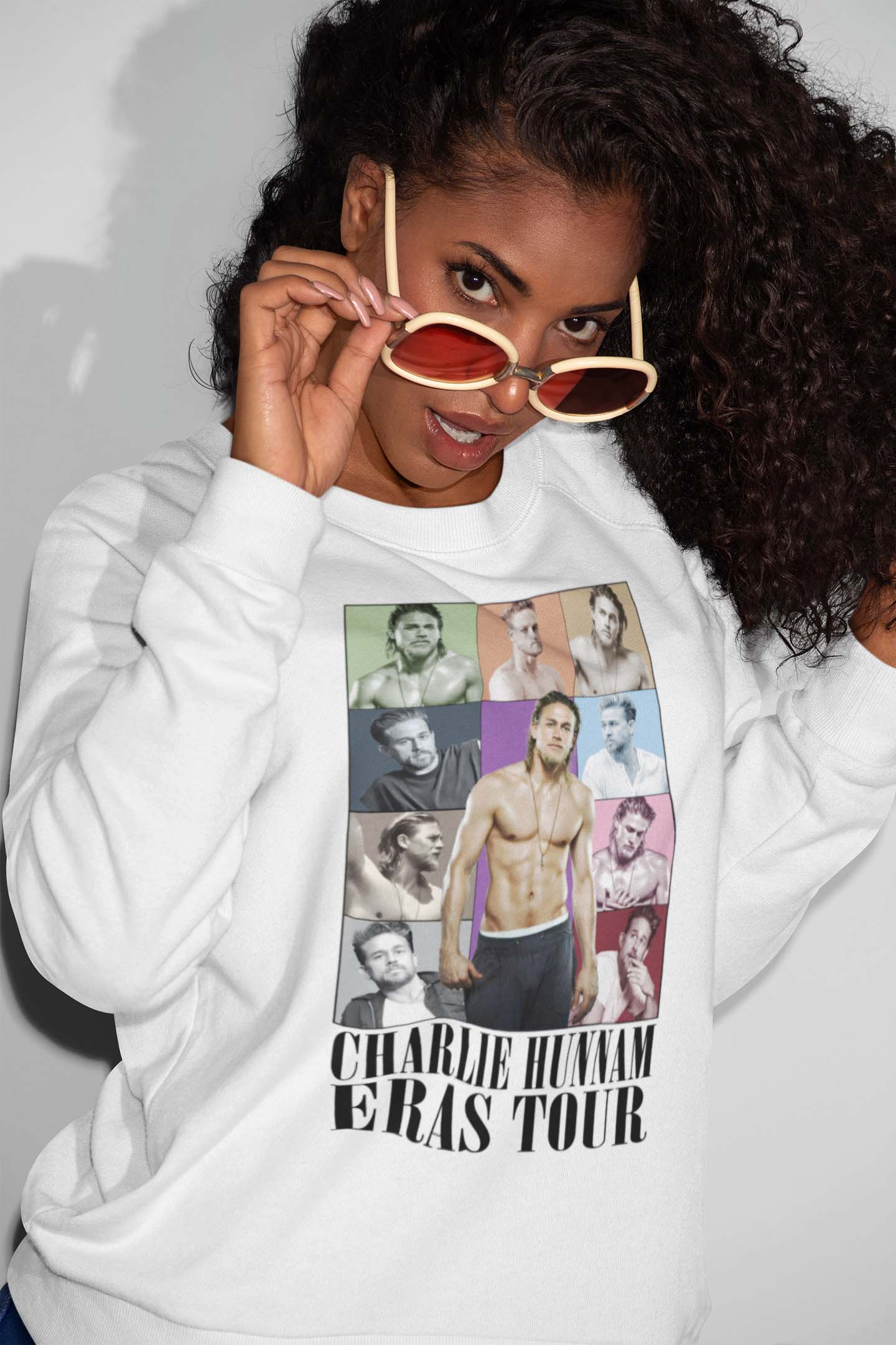 Charlie Hunnam Eras Collage Vintage Style Graphic Tee