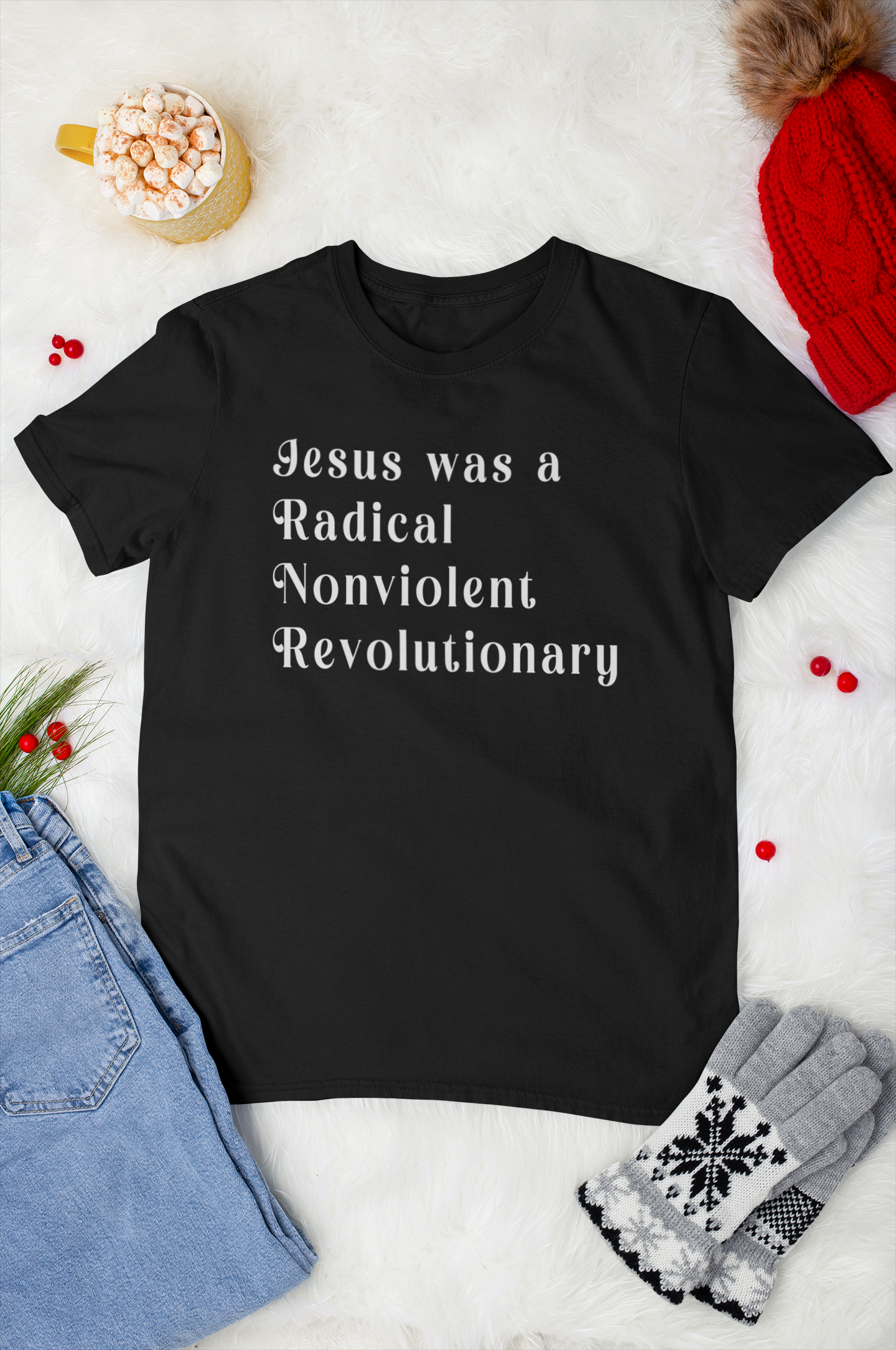 Jesus Was a Radical Nonviolent Revolutionary Hoodie - Inspirational Christian Sweatshirt
