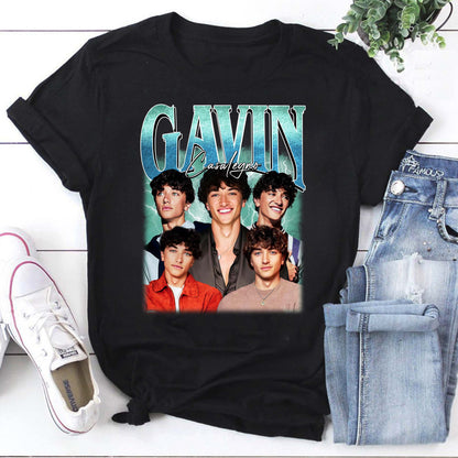 Gavin Casalegno Hoodie with Multi-Image Fan Design Black Sweatshirt
