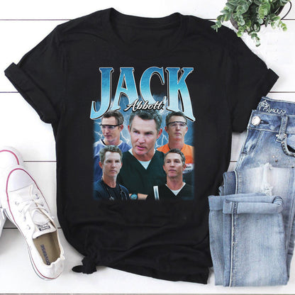 Jack Abbott Hoodie with Classic TV Character Collage Retro Style