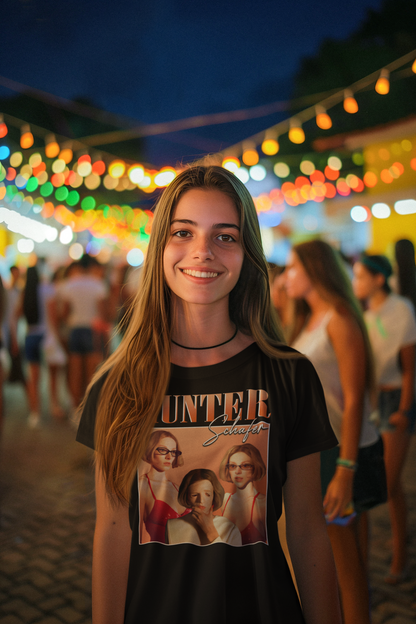 Hunter Schafer Inspired Graphic Tee - Artistic Portrait Vintage Style Shirt