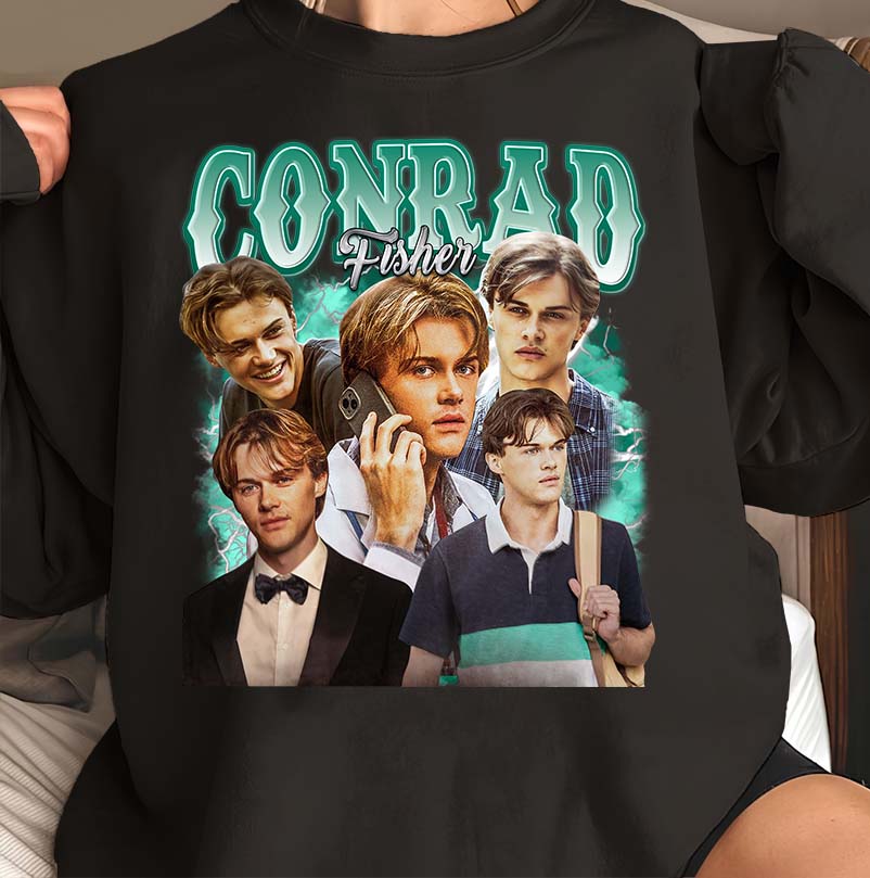 Conrad Fisher Vintage Style Graphic Tee - Retro Celebrity Portrait Shirt