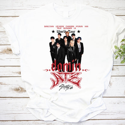 K-Pop Band BTS Inspired T-Shirt - Dynamic Group Photo Tee for Fans