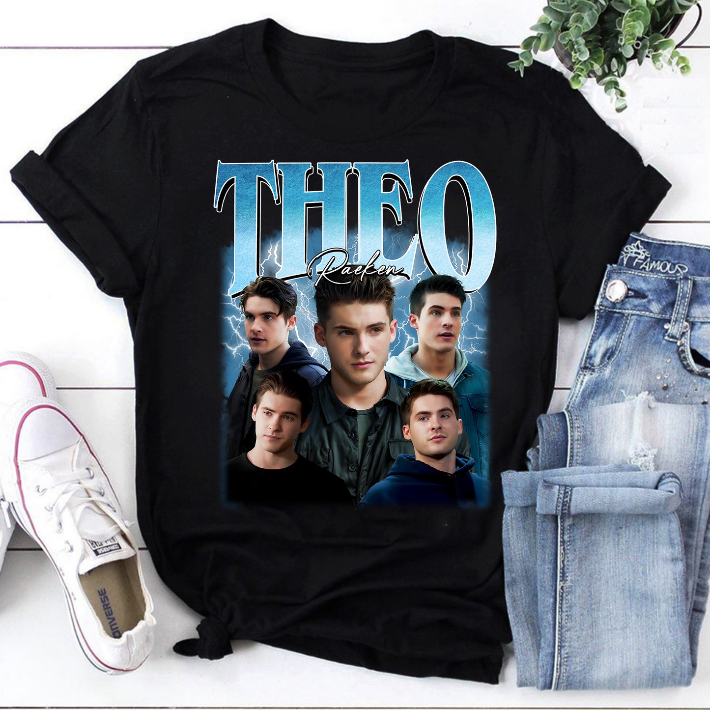 Theo Raeken Teen Wolf Hoodie with Character Collage