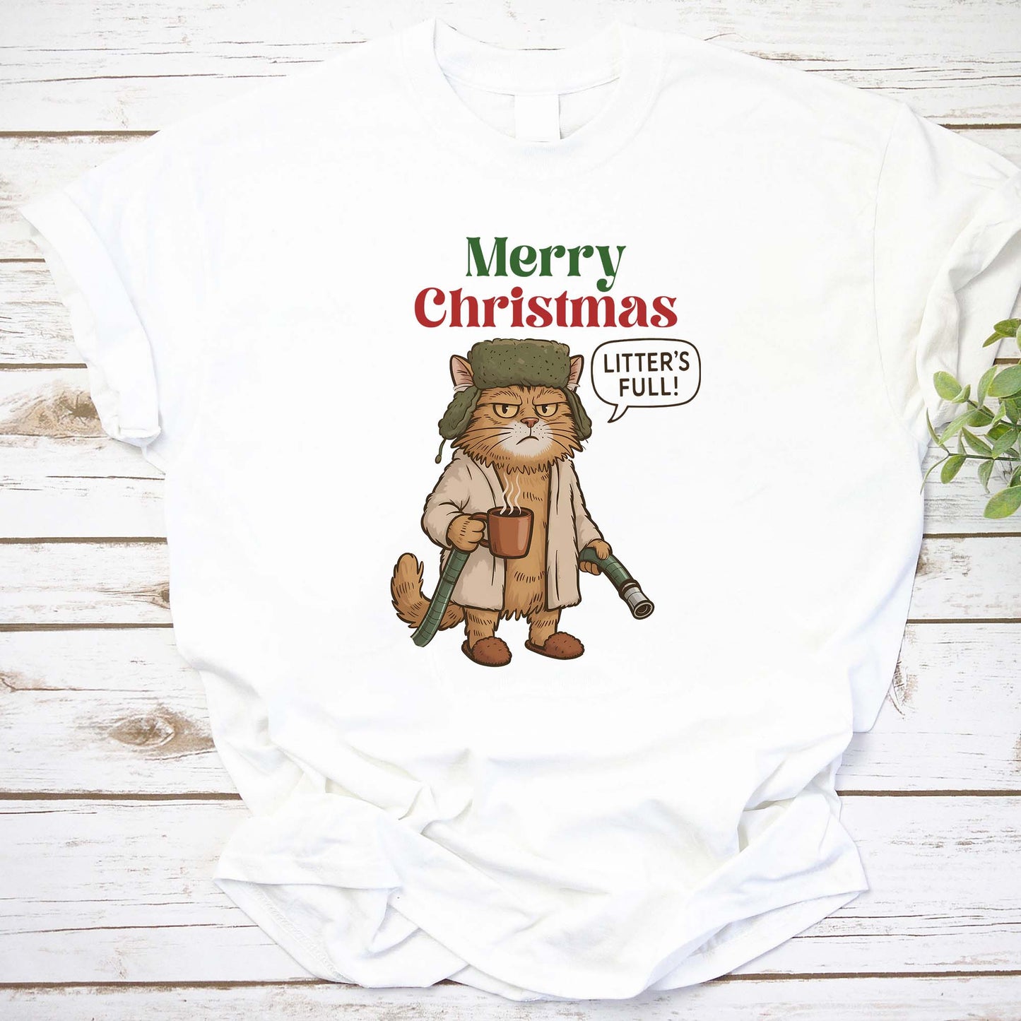 Funny Cat Christmas Hoodie - Merry Christmas Litter's Full Cozy Sweatshirt