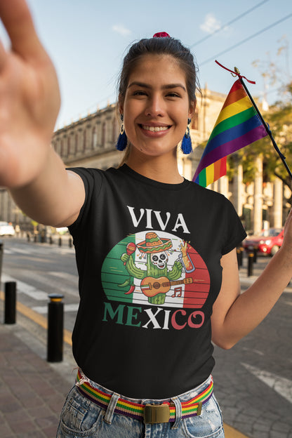 Viva Mexico Cactus Skeleton Shirt - Mexican Fiesta Graphic Tee