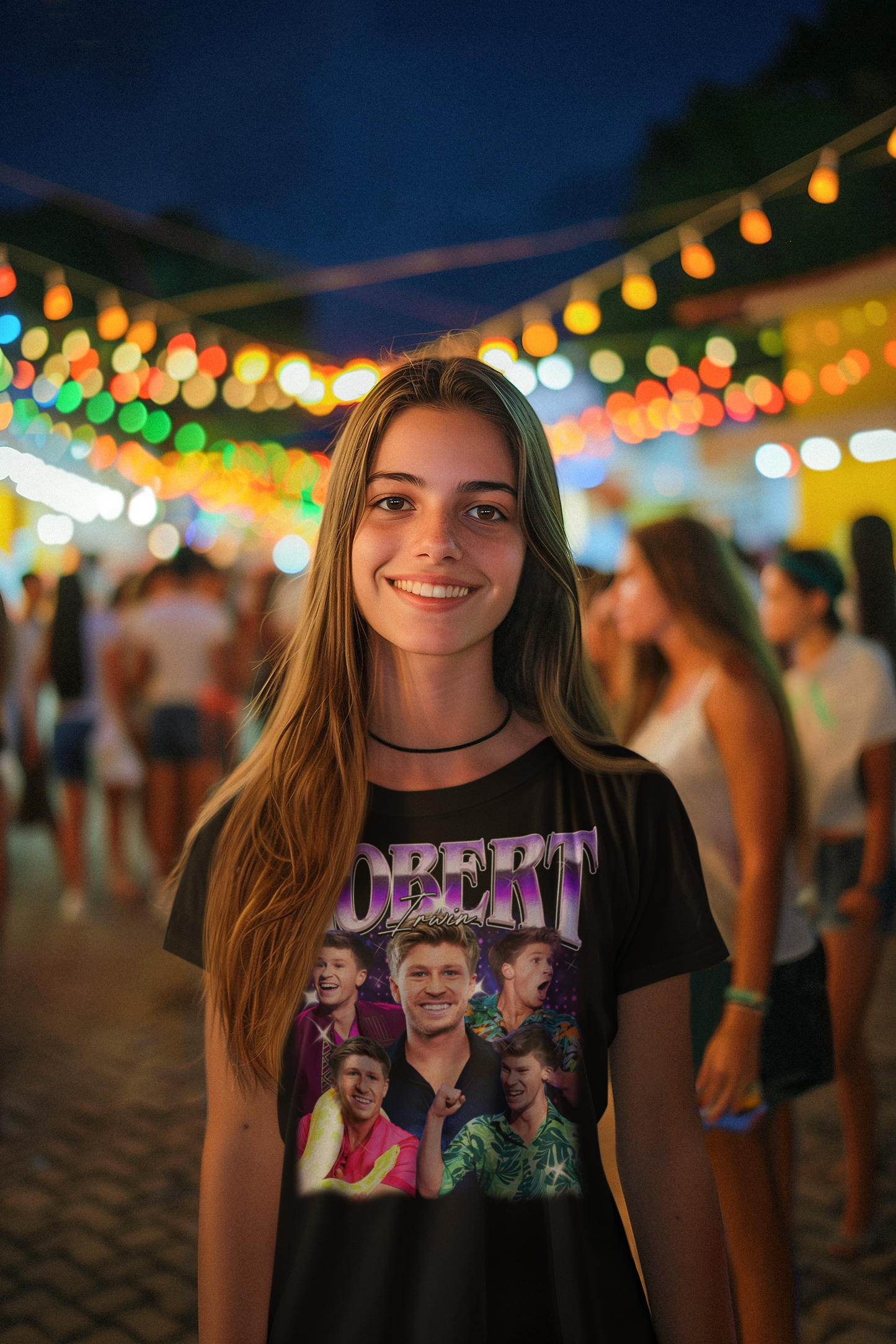 Robert Irwin Graphic T-Shirt - Cool Portrait Collage Tee for Fans