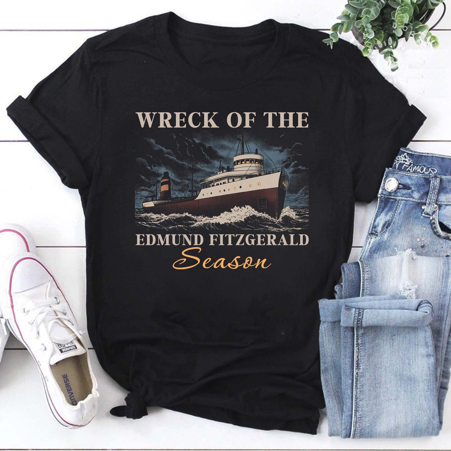 Wreck of the Edmund Fitzgerald Season Hoodie - Nautical Shipwreck Sweatshirt