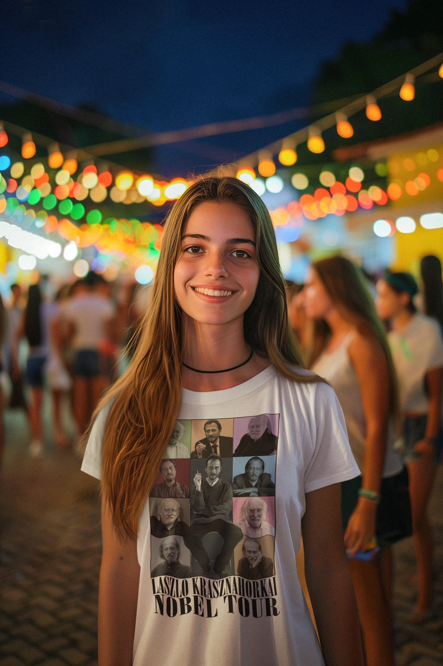 Laszlo Krasznahorkai Nobel Tour T-Shirt | Literary Icon Graphic Tee