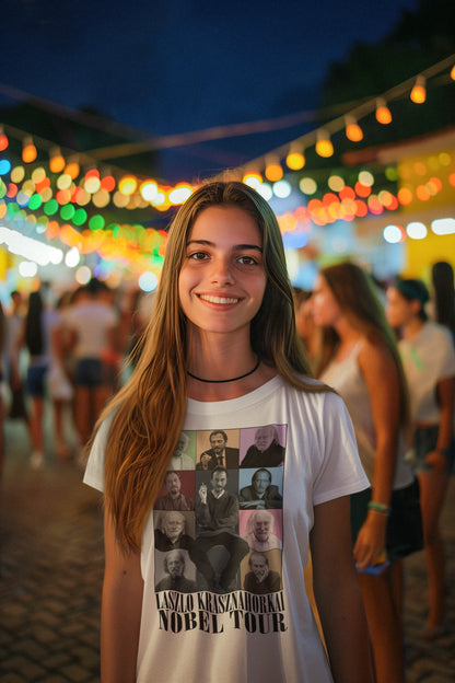 Laszlo Krasznahorkai Nobel Tour T-Shirt | Literary Icon Graphic Tee