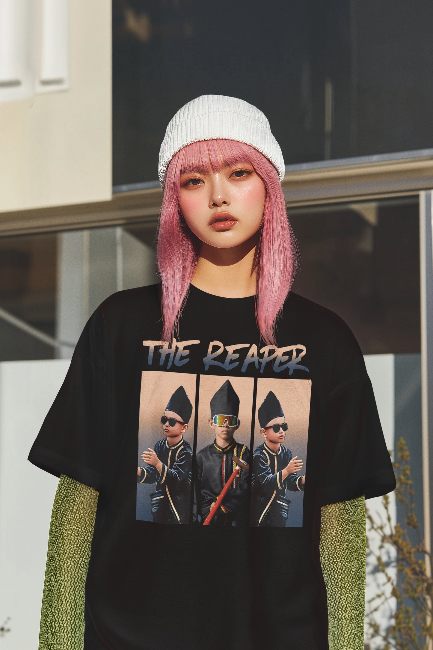 The Reaper Graphic T-Shirt Cool Streetwear with Sunglasses Design