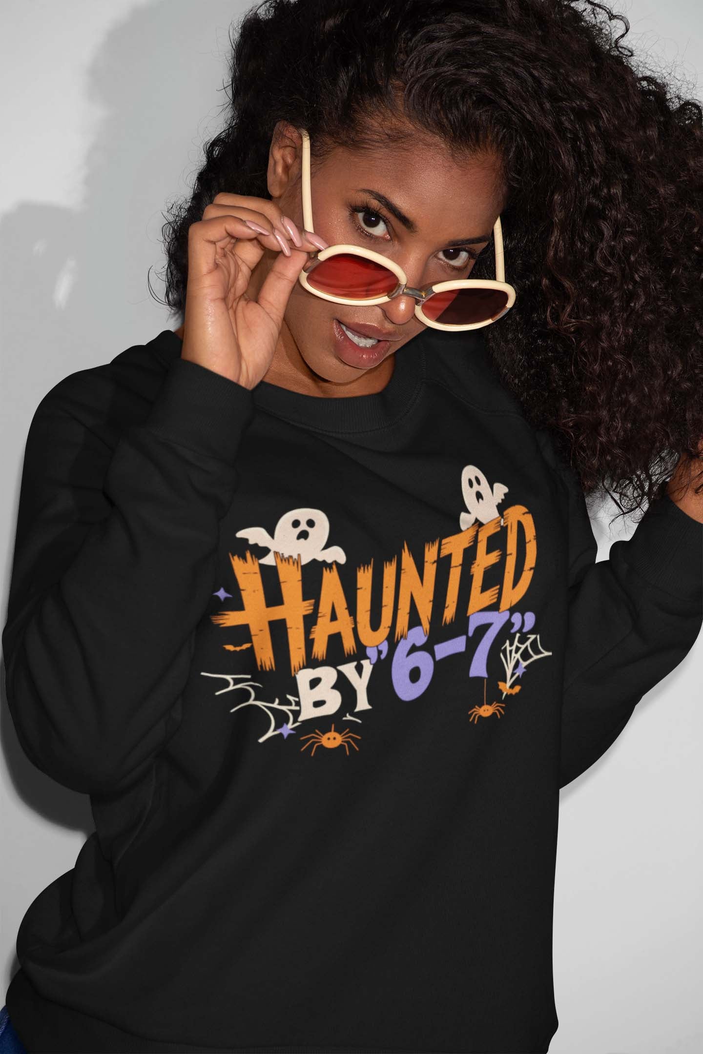 Haunted by 6-7 Halloween Ghost Shirt - Cute Spooky Tee for October Fun