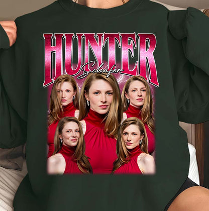 Hunter Schafer Graphic Tee - Iconic Red Dress Portraits Fashion Shirt