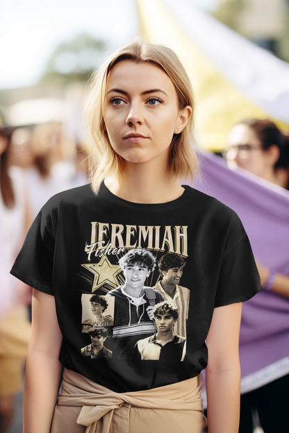 Jeremiah Fisher Teen Boy Graphic T-Shirt - Striped Hoodie and Vintage Style Photos