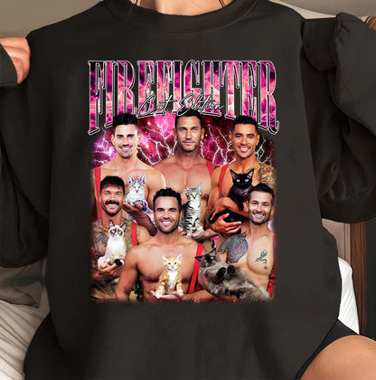 Firefighter Cats Shirt - Funny Fireman Shirt with Cats - Unique Firefighter Gift Tee