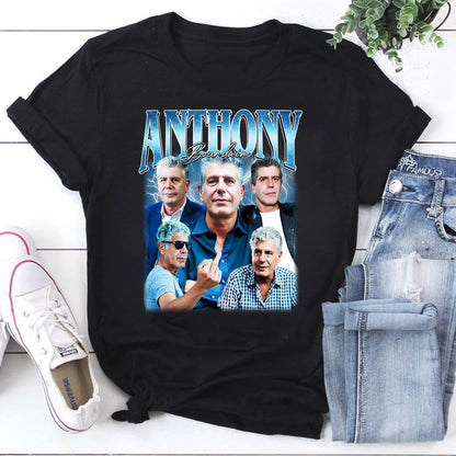 Anthony Bourdain Collage Hoodie – Casual White Pullover Sweatshirt for Food and Travel Fans