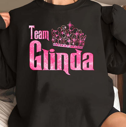 Team Glinda Pink Glitter Crown T-Shirt for Fans of The Wizard of Oz
