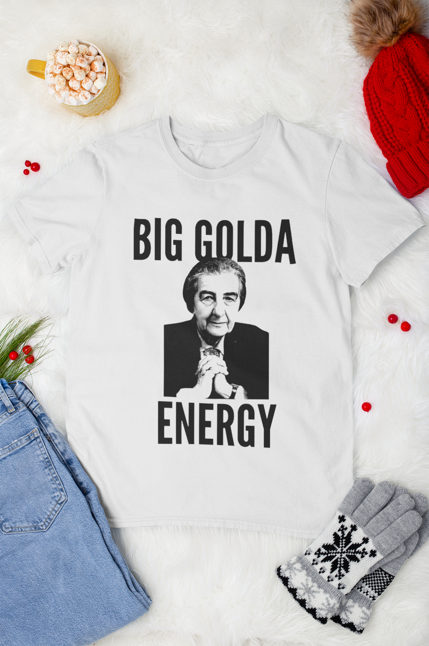 Big Golda Energy Hoodie - Bold Vintage Political Icon Sweatshirt