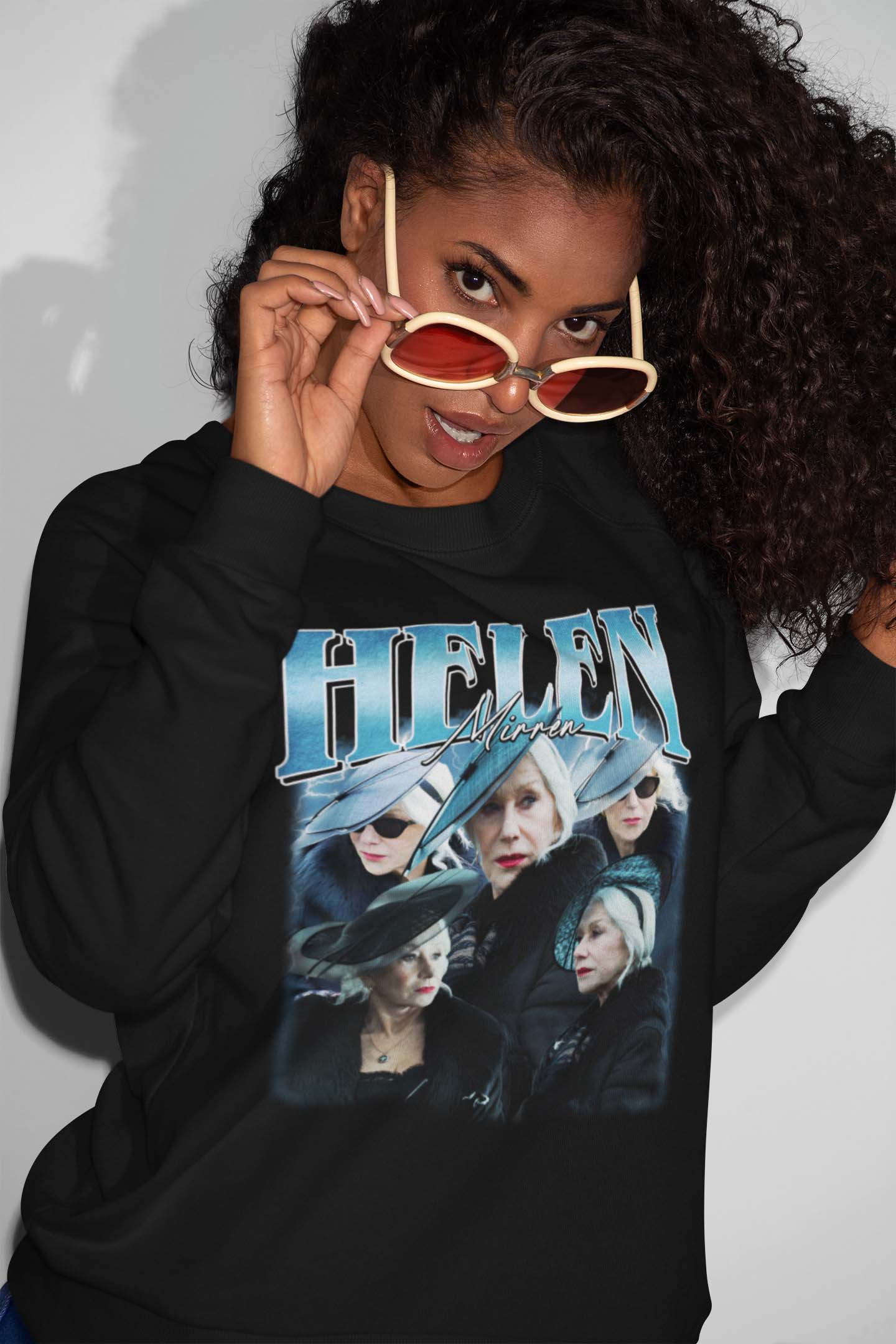 Helen Mirren Vintage Style Graphic T-Shirt - Iconic Actress Tribute Tee