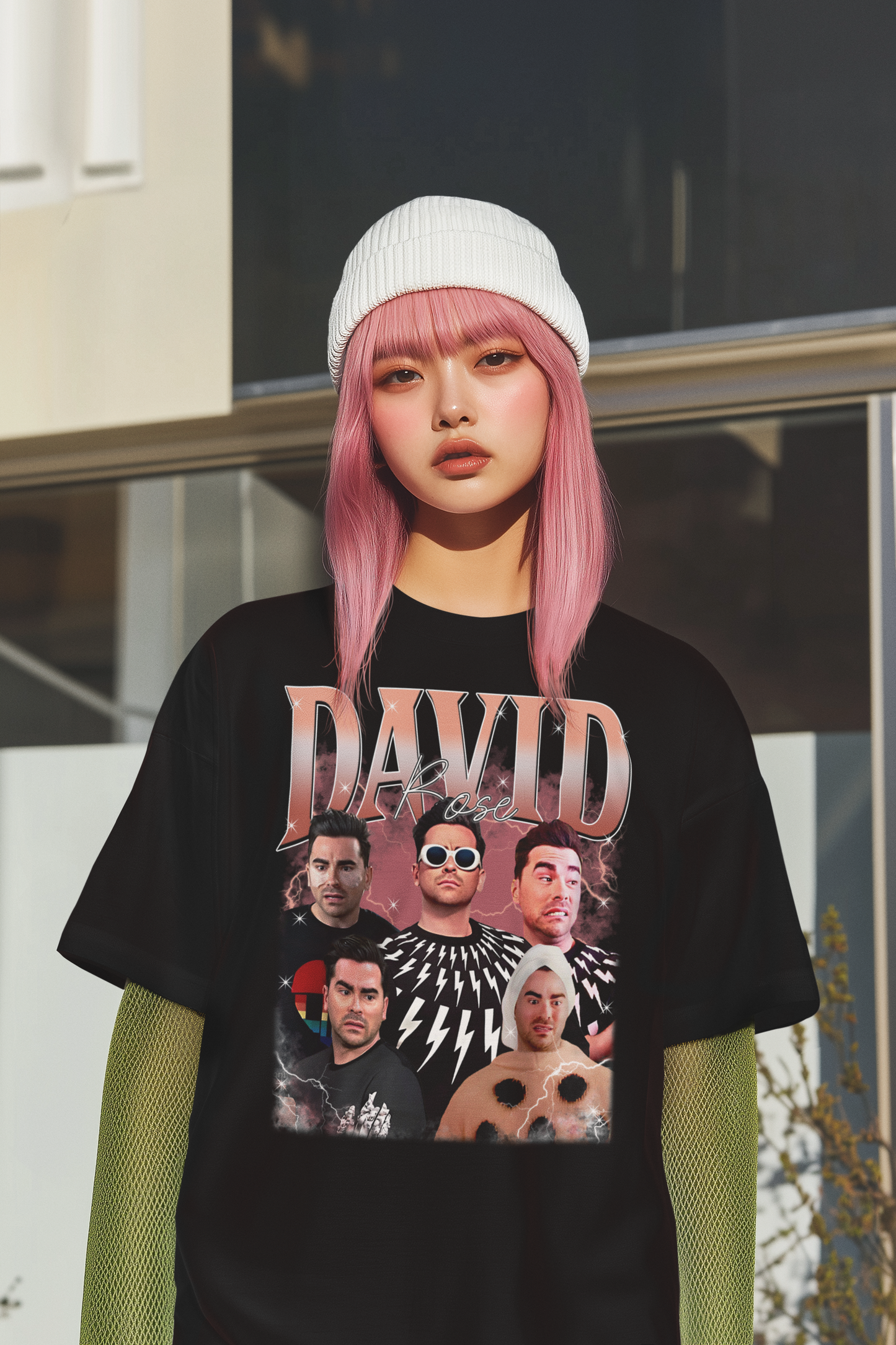 David Rose Schitt's Creek Collage T-Shirt - Funny TV Show Fan Tee