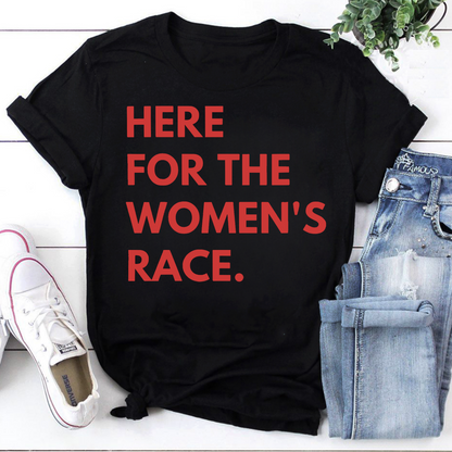 Here For The Women's Race Hoodie - Supportive Running Hoodie for Spectators