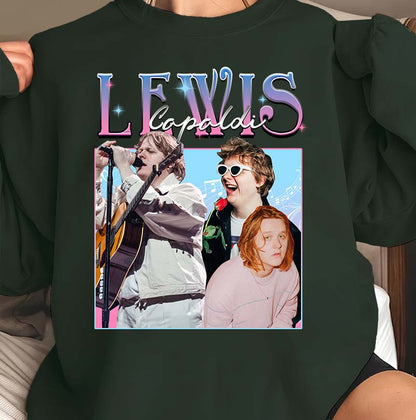 Lewis Capaldi Fan Art T-Shirt - Vintage Style Pop Music Tee